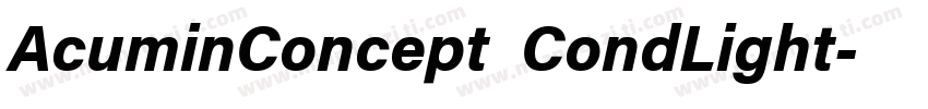 AcuminConcept CondLight字体转换